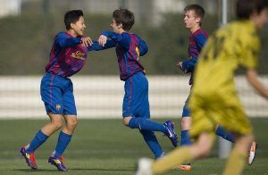 Ion Perelló jugando con el Barça