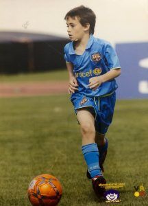 Ion Perelló de pequeño en el Barça